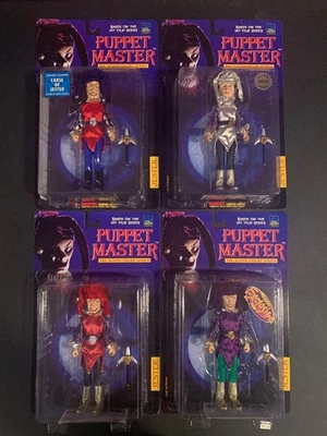 PUPPET MASTER Full Moon Toys Set of 4 JESTER Figures 1998 Exclusives Sealed - Image 1 of 2