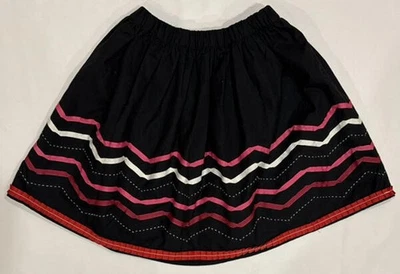 Hanna Andersson Niñas Negro con Cinta Blanca/Rosa/Roja Talla 140 EE. UU. 10 NUEVO SIN ETIQUETAS Foto 1 de 4