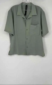 Lululemon Mens Green Collared Short Sleeve Casual Button-Up Shirt Size Medium - Picture 1 of 6