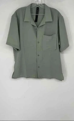 Lululemon Mens Green Collared Short Sleeve Casual Button-Up Shirt Size Medium - Image 1 of 4