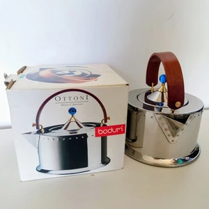 Bodum Ottoni Stainless Steel Kettle by C. Jørgensen Made in Italy w/ Box - Picture 1 of 21