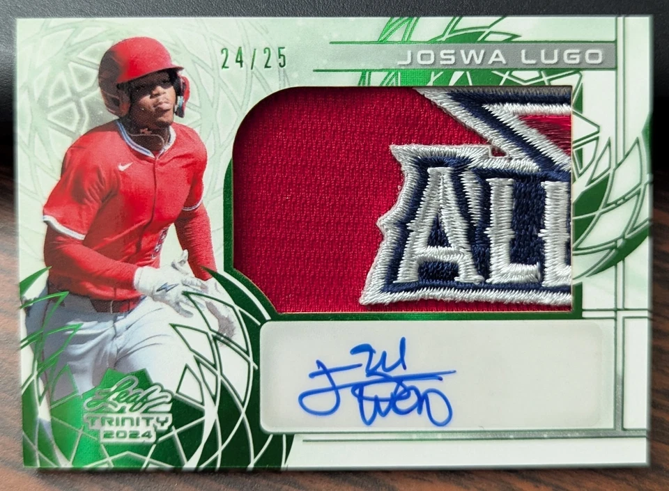 2024 Leaf Trinity Joswa Lugo Green Patch Auto 24/25 Angels - Image 1 of 2
