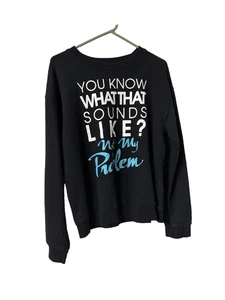 Felpa grafica WOUND UP Not My Problem manica lunga taglia large nera - Foto 1 di 2