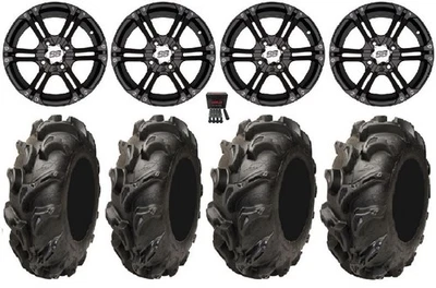 ITP SS212 12" Wheels Black 27" Mega Mayhem Tires Honda Foreman Rancher SRA - Image 1 of 4