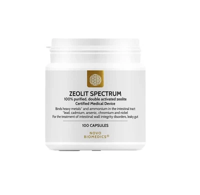 ZEOLIT NOVO Zeolit Spectrum Detox Supplement 100 Caps 100% Natural Purified Detox Cleanse
