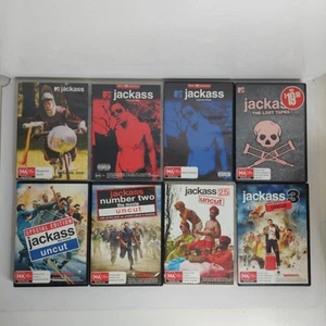 Jackass DVD Bundle Vol 1 2 3 The Movie Uncut Number Two 2.5 Three The Lost Tapes - Picture 1 of 18