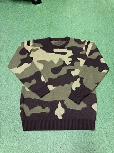 Vintage Y2K Camo Strick Pullover Herren Gr. XL Camoflauge Grunge Jagd Rundhals - Bild 1 von 10