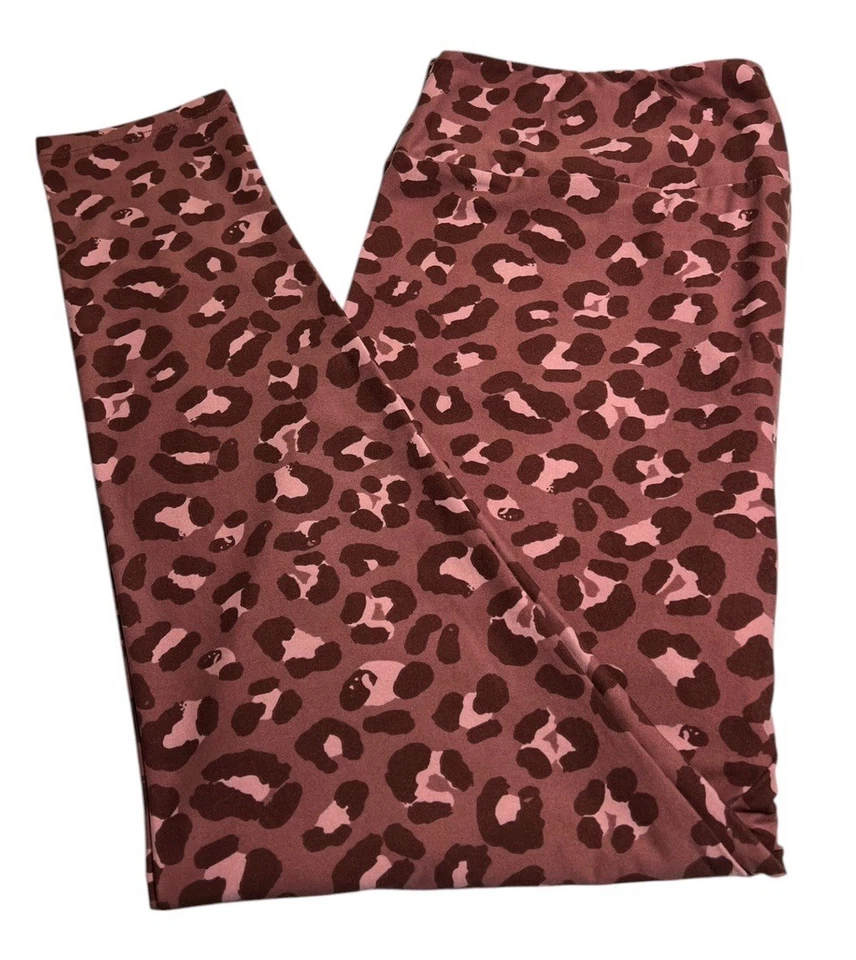 LuLaRoe Leggings TC2 Tall Curvy 2 Animal MAUVE PINK BROWN LEOPARD Sexy Casual - Image 1 of 4