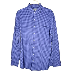 Camisa de manga larga Peter Millar para hombre talla mediana púrpura a cuadros con botones - Imagen 1 de 9