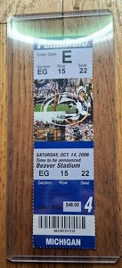 2006 Michigan Wolverines vs Penn State Nittany Lions Ticket Stub - Picture 1 of 4