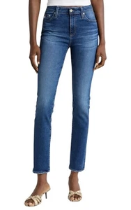 NWT AG Adriano Goldschmied Mari Crop Jeans •27• High-Rise Slim Straight $245 - Picture 1 of 10