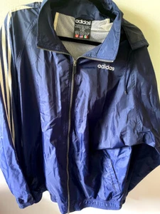 Vintage Adidas Windbreaker Jacke Kapuze Herren Größe XL - Bild 1 von 6