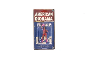 Western Style II 1:24 Scale American Diorama Figure Female Lady 3" Orange Pink - Picture 1 of 2
