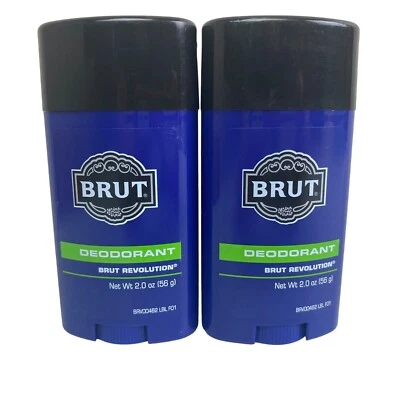 Desodorante con fragancia Brut Revolution 2,0 OZ cada uno (paquete de 2) Nuevo de Lote Antiguo Foto 1 de 3