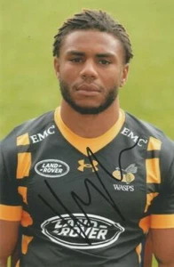 WASPS RUGBY UNION: KYLE EASTMOND SIGNED 6x4 PORTRAIT PHOTO+COA - Picture 1 of 1