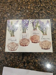 NIB Two's Company Bulb Flower Place Card Holders (4) Miniature Vases~ Realistic! - Picture 1 of 4