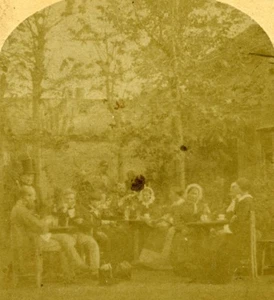 Frankreich Paris Familienstopp Taverne altes Stereo Foto 1860 - Bild 1 von 3