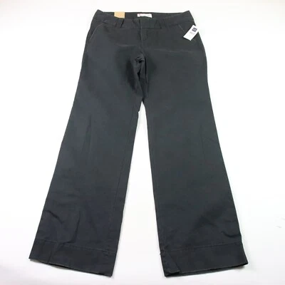 Gap Pants Womens 8 Reg Black Wide Leg Favorite Chino Trousers New - Image 1 of 4