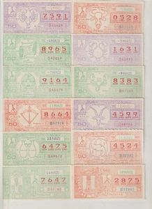 España 34 Cupones ONCE Diferentes Marzo Abril año 1985 (GS-559) - Picture 1 of 3