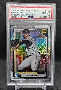 2024 Bowman Chrome Paul Skenes Mega Box Rifrattore RC Rookie #BCP-125 PSA 10 GEM - Foto 1 di 2