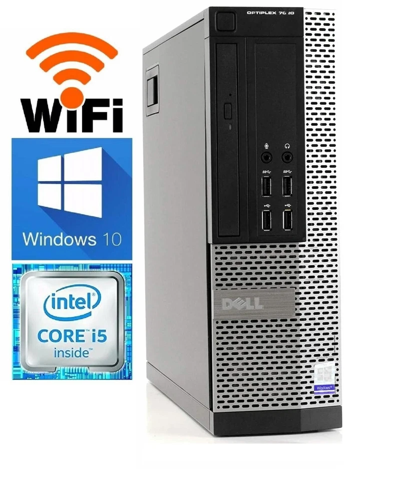 Dell Optiplex 7010 Business Desktop Computer 16GB RAM 256 SSD USB 3.0 Win 10 Pro - Image 1 of 4