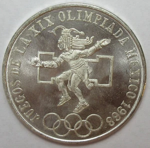 México 1968 25 pesos 72% plata (#827a) - Imagen 1 de 2