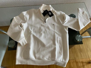 Tommy Hilfiger Troyer Sweatshirt Offwhite Grösse M Neu - Bild 1 von 1