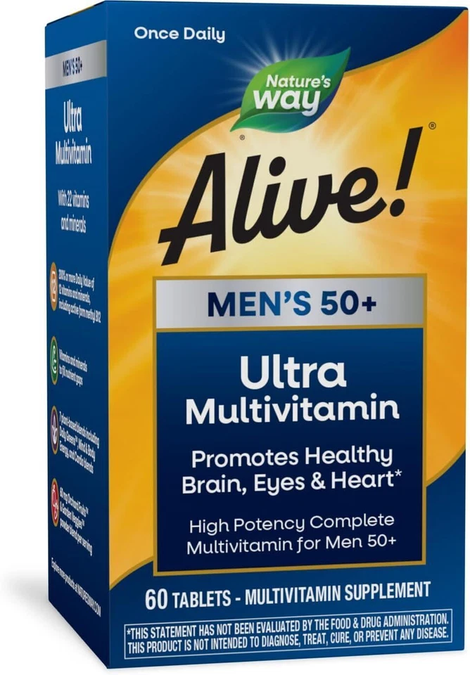 Nature's Way Alive! Men’s 50+ Daily Ultra Multivitamin, High Potency... - Image 1 of 4