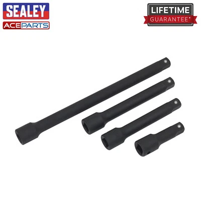 Sealey Chrome Vanadium Steel Impact Extension Bar Set 4pc 1/2" Sq. Drive AK5513 - Image 1 of 4