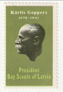 Lettland - Pfadfinder, Kãrlis Goppers Label (M) - Bild 1 von 1