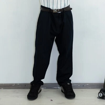 Pantalón recto clásico vintage años 90 Burberry en azul marino profundo Foto 1 de 4