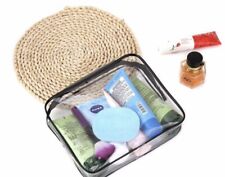 Clear PVC Toiletry Cosmetics Travel Organizer Makeup Bag (Waterproof)  7" X 6"