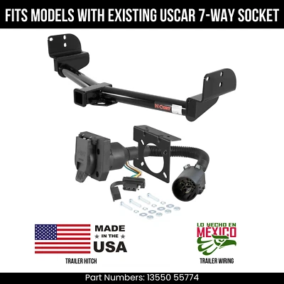 Enganche de remolque Lincoln Aviator 03-05 con cableado de 7 pines con correa de enchufe USCAR Foto 1 de 4