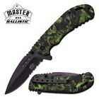 SPRING-ASSIST FOLDING POCKET KNIFE Black Serrated Blade Green Snake Tactical EDC