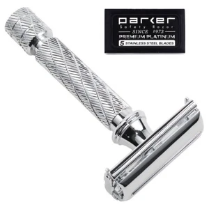 Parker 87R Men's Butterfly Open Double Edge Safety Razor for Smooth, close shave - Picture 1 of 6