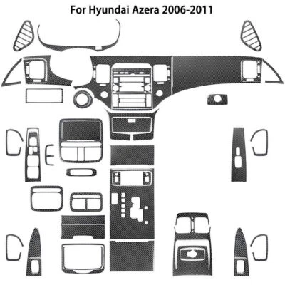 Kit de cubierta interior completo de fibra de carbono de 48 piezas para Hyundai Azera 2006-2011 Foto 1 de 4