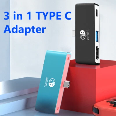 USB 3.0 TYPE C Hub Charger Adapter for Nintendo Switch HDMI Docking Station 3in1 - Image 1 of 4