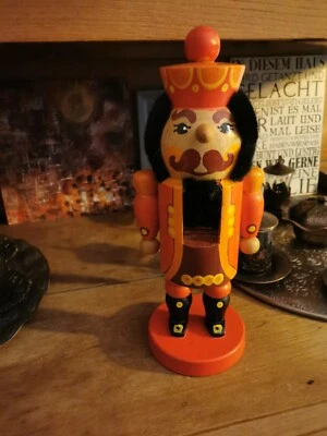 32cm Nussknacker Jacobs Vintage 1970er Jahre Werbung Reklame orange Klassiker  - Bild 1 von 4