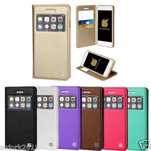 Flip Folio Pouch Case w/Viewing Window Cover for iPhone 6 / 6s / Plus - Picture 1 of 8