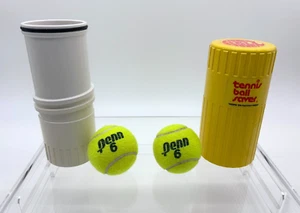 Bolas de tenis y raqueta vintage Gexco ahorradoras de pelotas de tenis con pluma - Imagen 1 de 14
