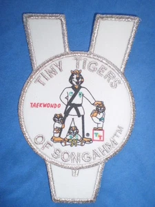 Tiny Tigers Of Songahm Taekwondo Patch Silver edges NEW - Picture 1 of 1