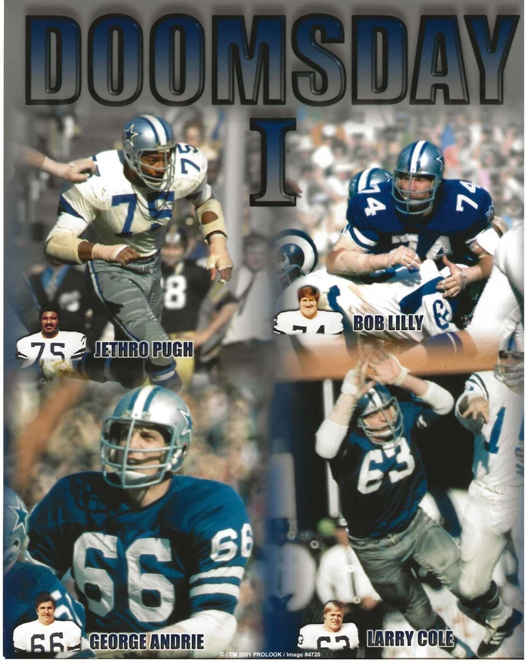 Dallas Cowboys Doomsday I Pugh Lilly Andrie Cole Unsigned 8x10 Photo - Image 1 of 1