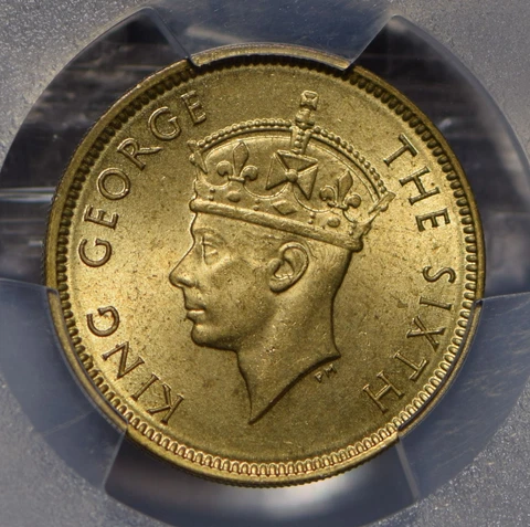 Hong Kong 1948 10 Cents PCGS MS64 rare this grade PC0744 combine shipping Cover