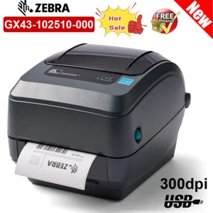 ZEBRA Gx430T Monochrome Thermal Transfer Desktop Printer Print Width of 4 in USB - Picture 1 of 8