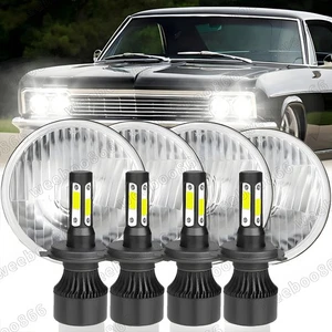 4PCS For Chevy Impala Bel Air 1962-1975 5.75" 5-3/4" LED Headlights Hi/Lo Beam - Picture 1 of 24