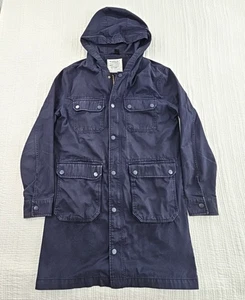 DB Supply Coat Adult Men's Size Small Navy Blue Chore Coat Hoodie EUC Long - Picture 1 of 15