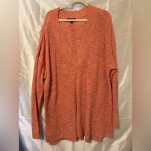 Lane Bryant V-Ausschnitt Strickpullover Damen Gr. 22/24 koralle - Bild 1 von 3