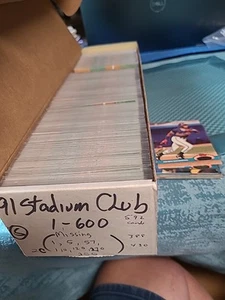 1991 STADIUM CLUB BASEBALL CARDS: ALL HAVE SLEEVES:  DEION, BONDS, BO, DON,... - Picture 1 of 15