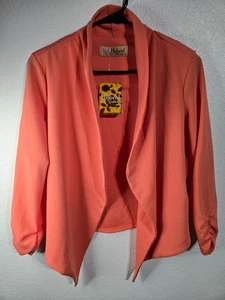 Hybrid & Company Womens Long Sleeve Work Office Pullover Shirt Size Large Coral - Picture 1 of 11