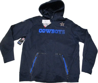 Nuevo DALLAS COWBOYS Nike Therma Fit Sudadera Manga Larga SUDADERA CON CAPUCHA Para hombres Grande Nuevo con Etiquetas Foto 1 de 4